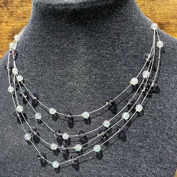 Avon Layered Necklace w/ Earrings - Picture 2 of 10